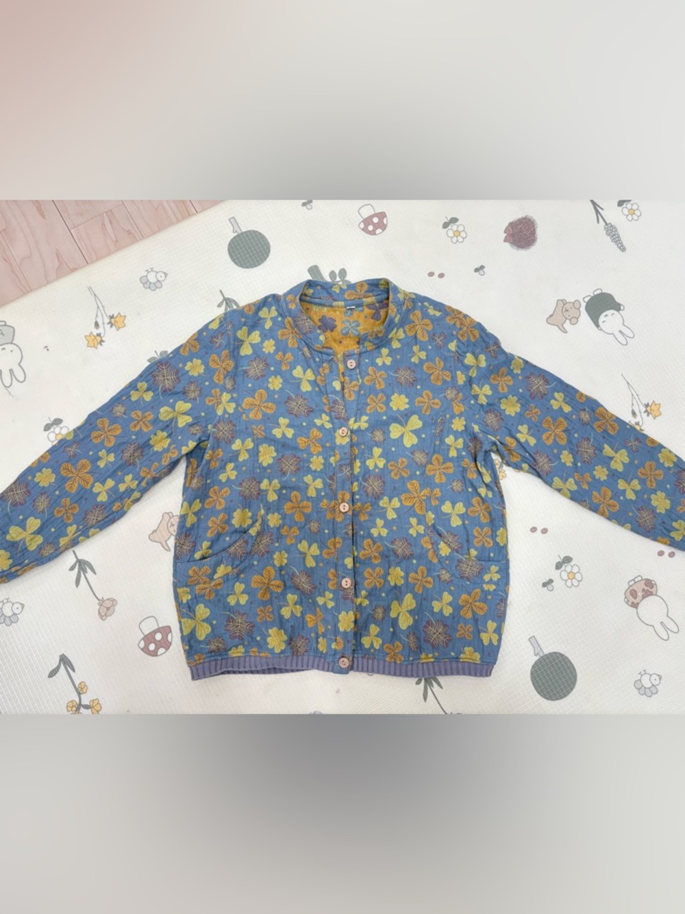 Japanese Floral Button-Up Top